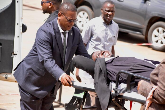 Francis Zaake, the Mityana Municipality Member of Parliament, has been rushed to the hospital following a heated scuffle that broke out during a plenary sitting at Parliament_Ug. Francis Zaake, the Mityana Municipality Member of Parliament, has been rushed to the hospital following a heated scuffle that broke out during a plenary sitting at Parliament_Ug.