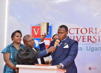 Mugarura Isaiah Ndebwoha Sworn In as Victoria University’s 9th Guild President After Commanding Electoral Victory